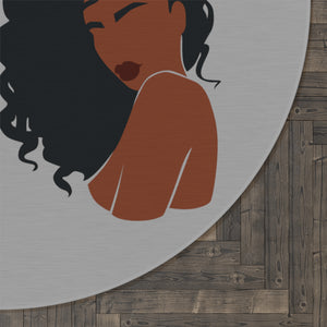 GIRL BOSS ROUND RUG