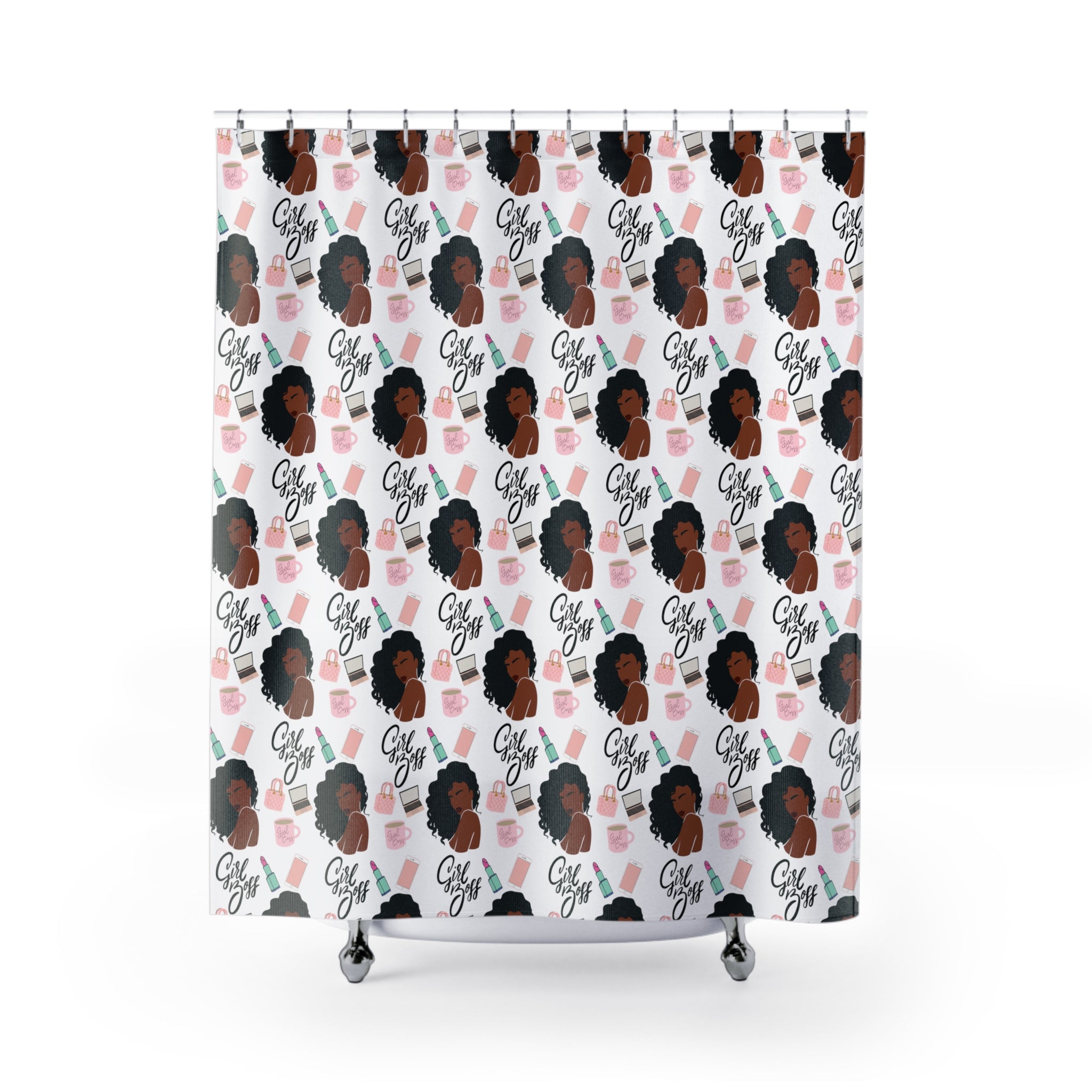 GIRL BOSS SHOWER CURTAIN