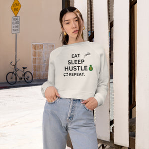 EAT SLEEP HUSTLE REPEAT CROPPED SWEATSHIRT