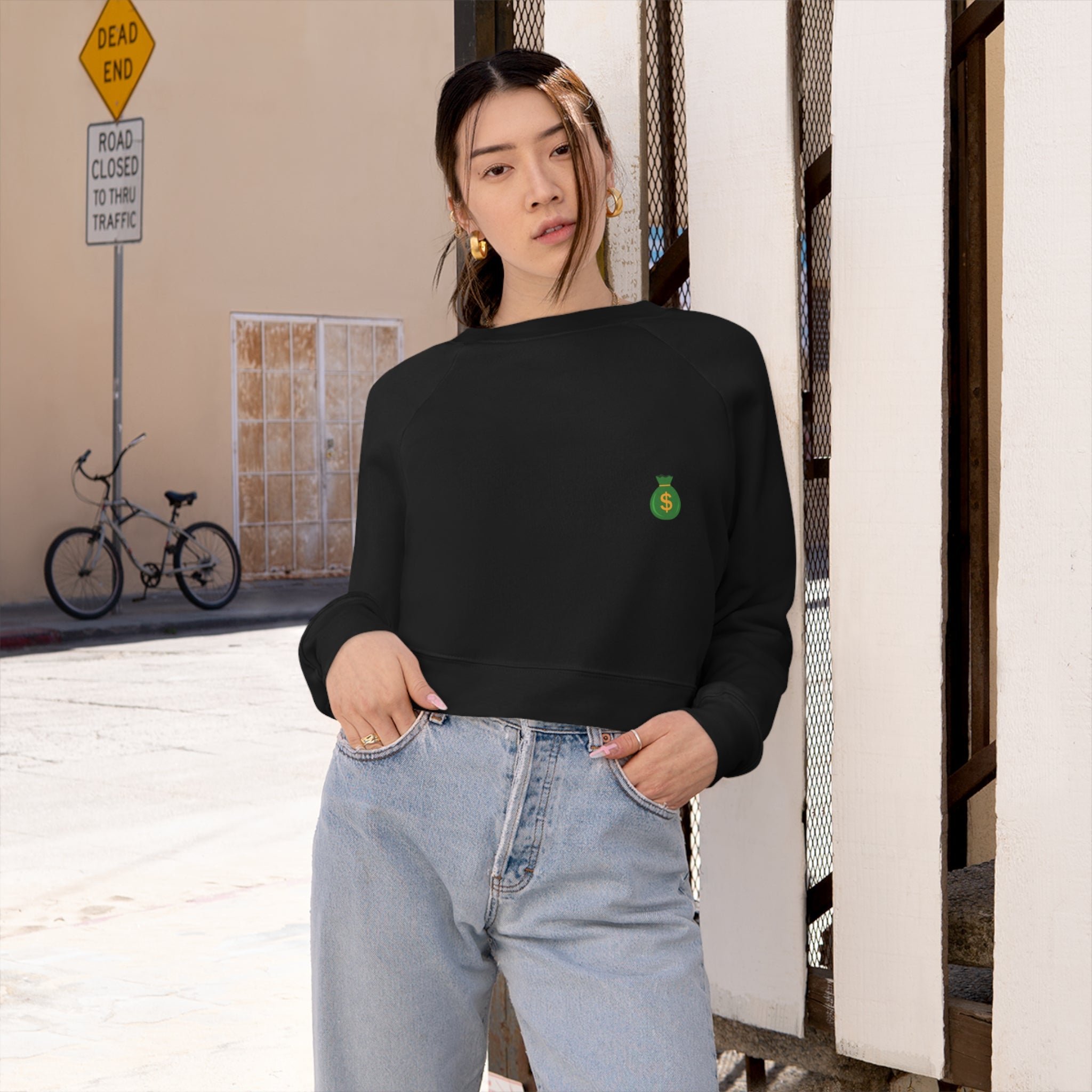 EAT SLEEP HUSTLE REPEAT CROPPED SWEATSHIRT