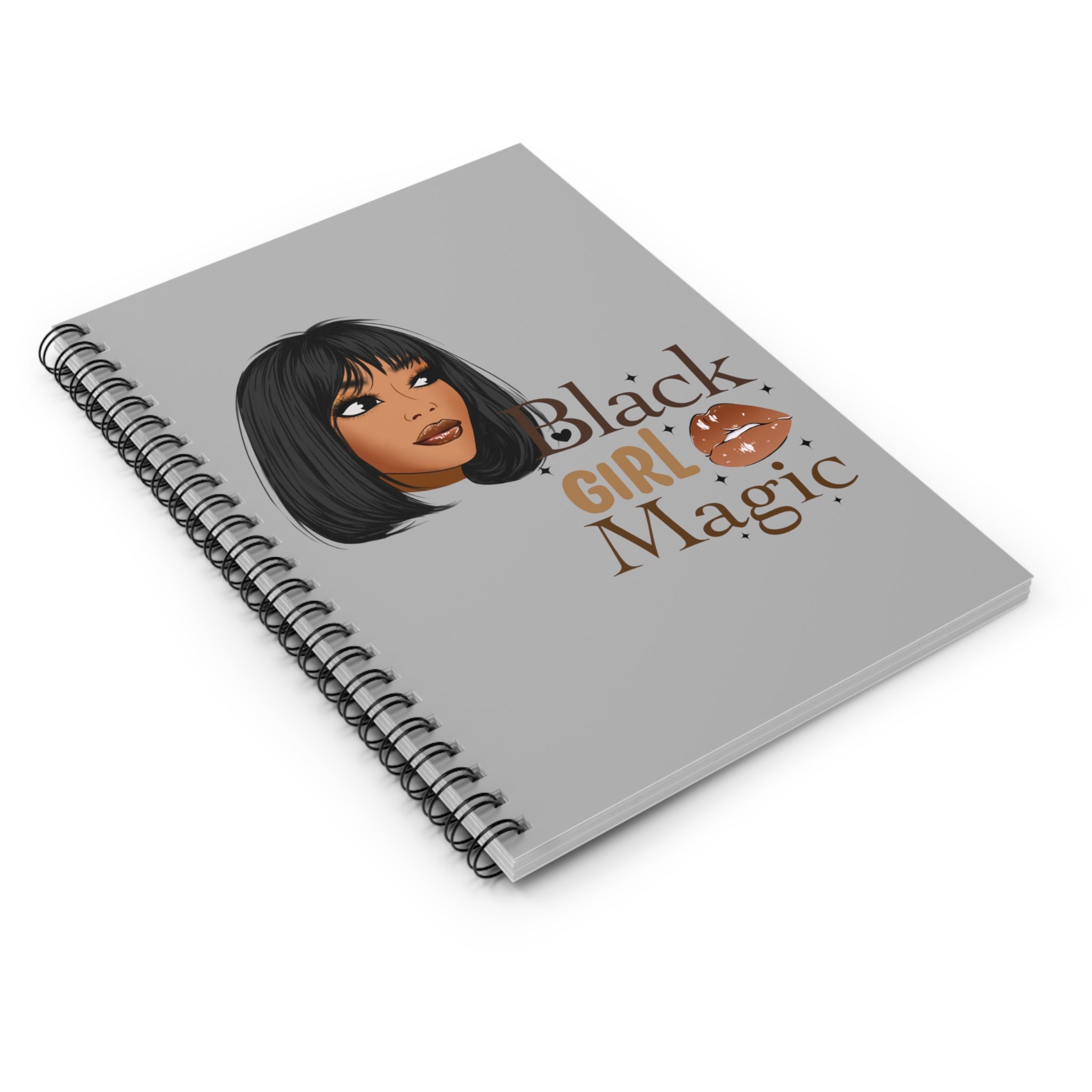 BLACK GIRL MAGIC SPIRAL NOTEBOOK (GREY)