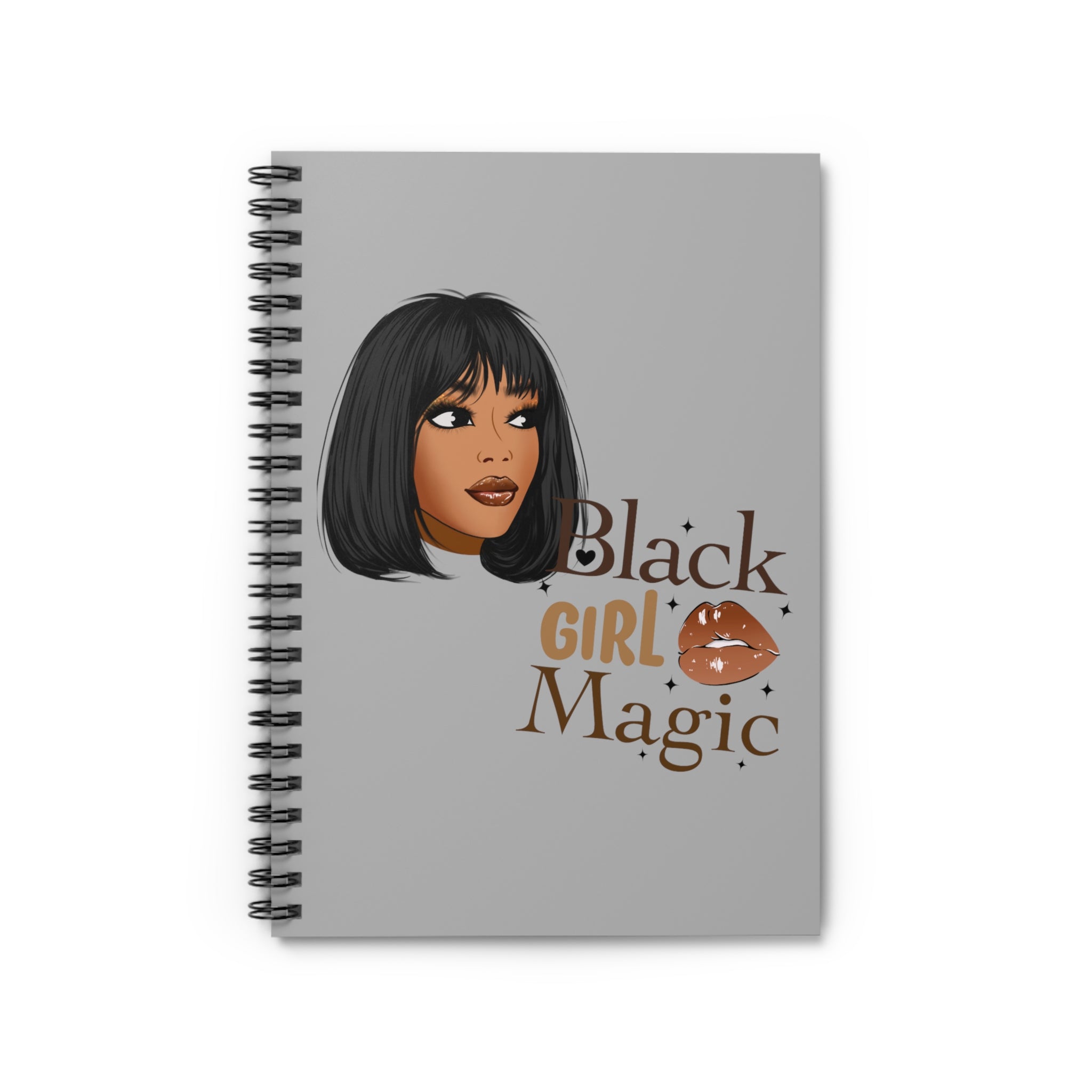 BLACK GIRL MAGIC SPIRAL NOTEBOOK (GREY)