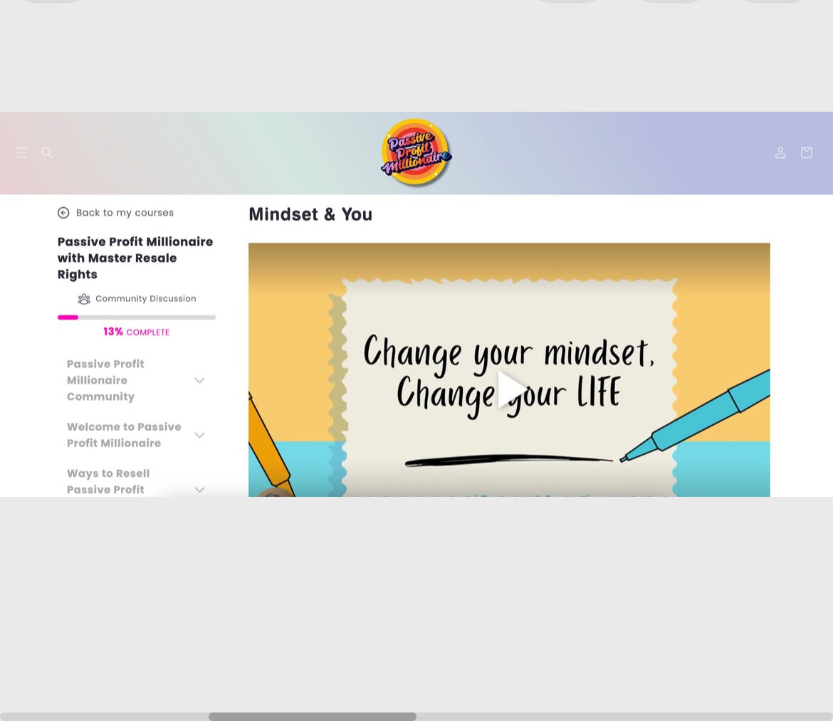 PASSIVE PROFIT MILLIONAIRE COURSE W/ RESELL RIGHTS
