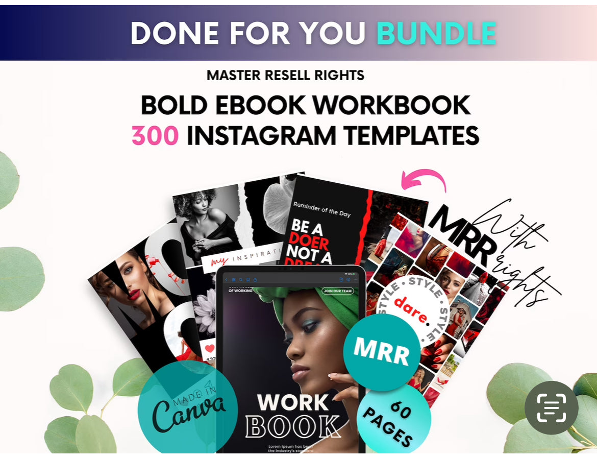 DIGITAL PRODUCT STARTER KIT: DIGITAL EBOOK + 300 INSTAGRAM TEMPLATES