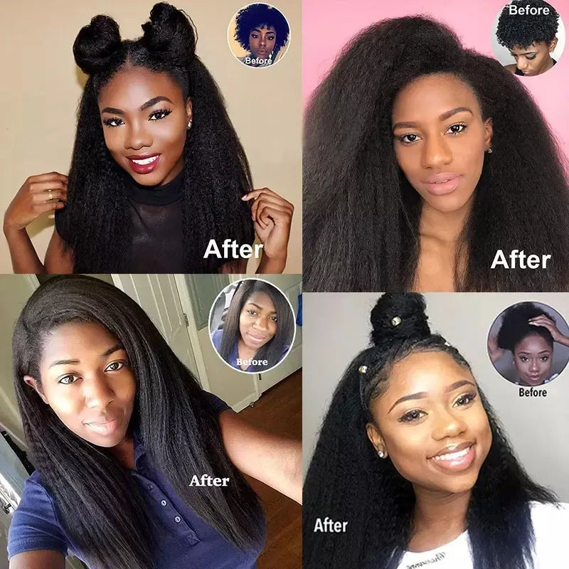Peruvian Hair Kinky Straight Bundles