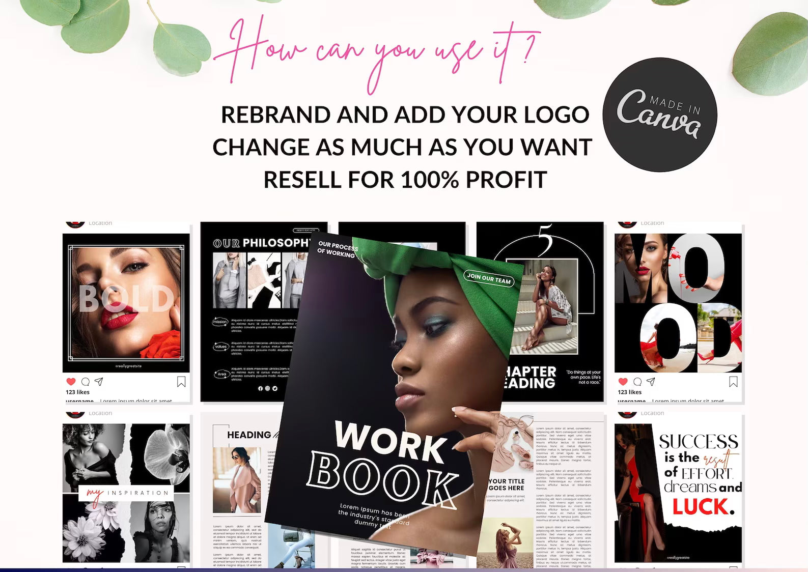 DIGITAL PRODUCT STARTER KIT: DIGITAL EBOOK + 300 INSTAGRAM TEMPLATES
