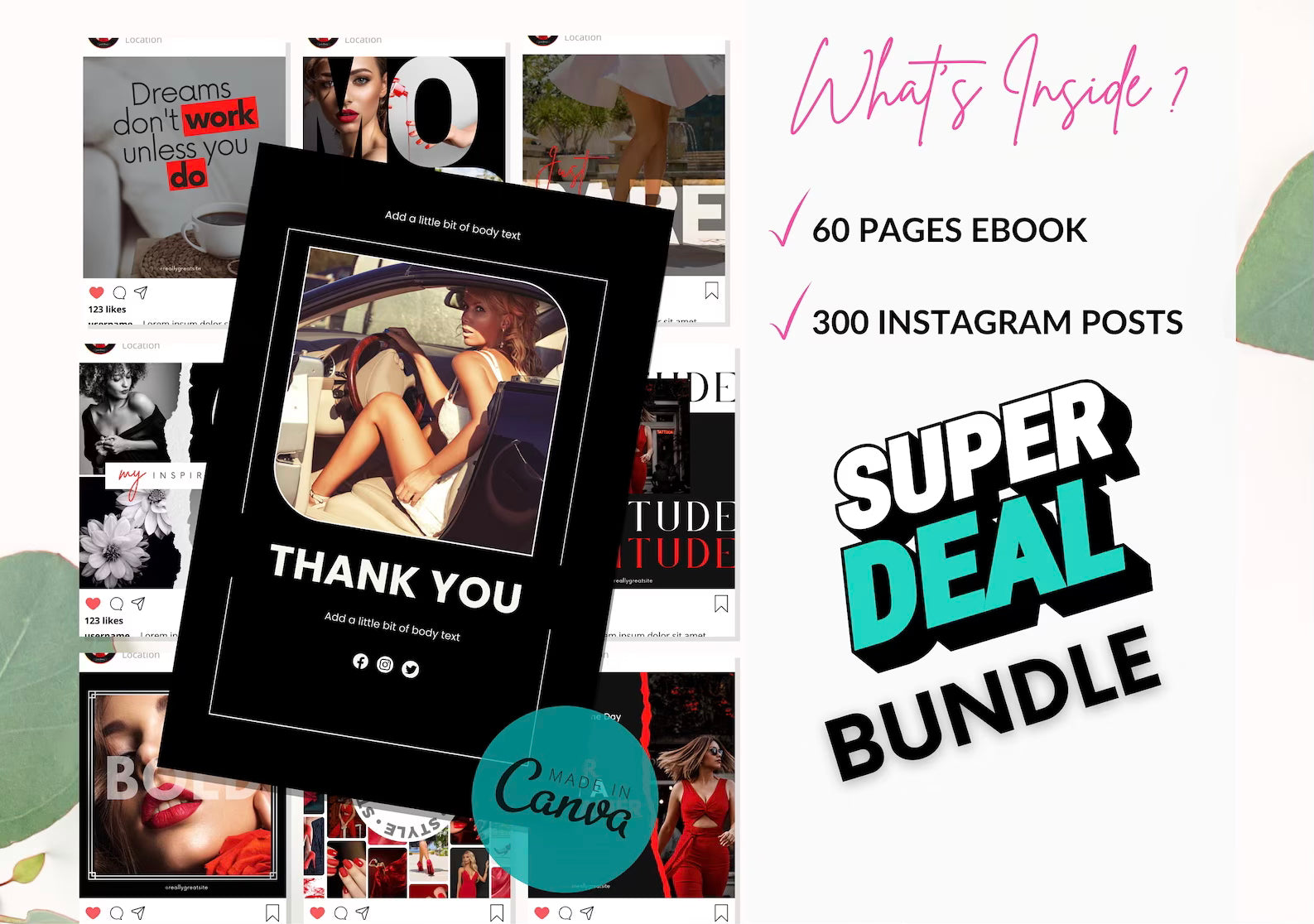 DIGITAL PRODUCT STARTER KIT: DIGITAL EBOOK + 300 INSTAGRAM TEMPLATES