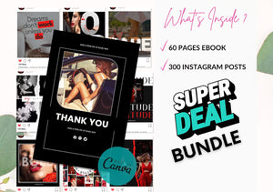 DIGITAL PRODUCT STARTER KIT: DIGITAL EBOOK + 300 INSTAGRAM TEMPLATES