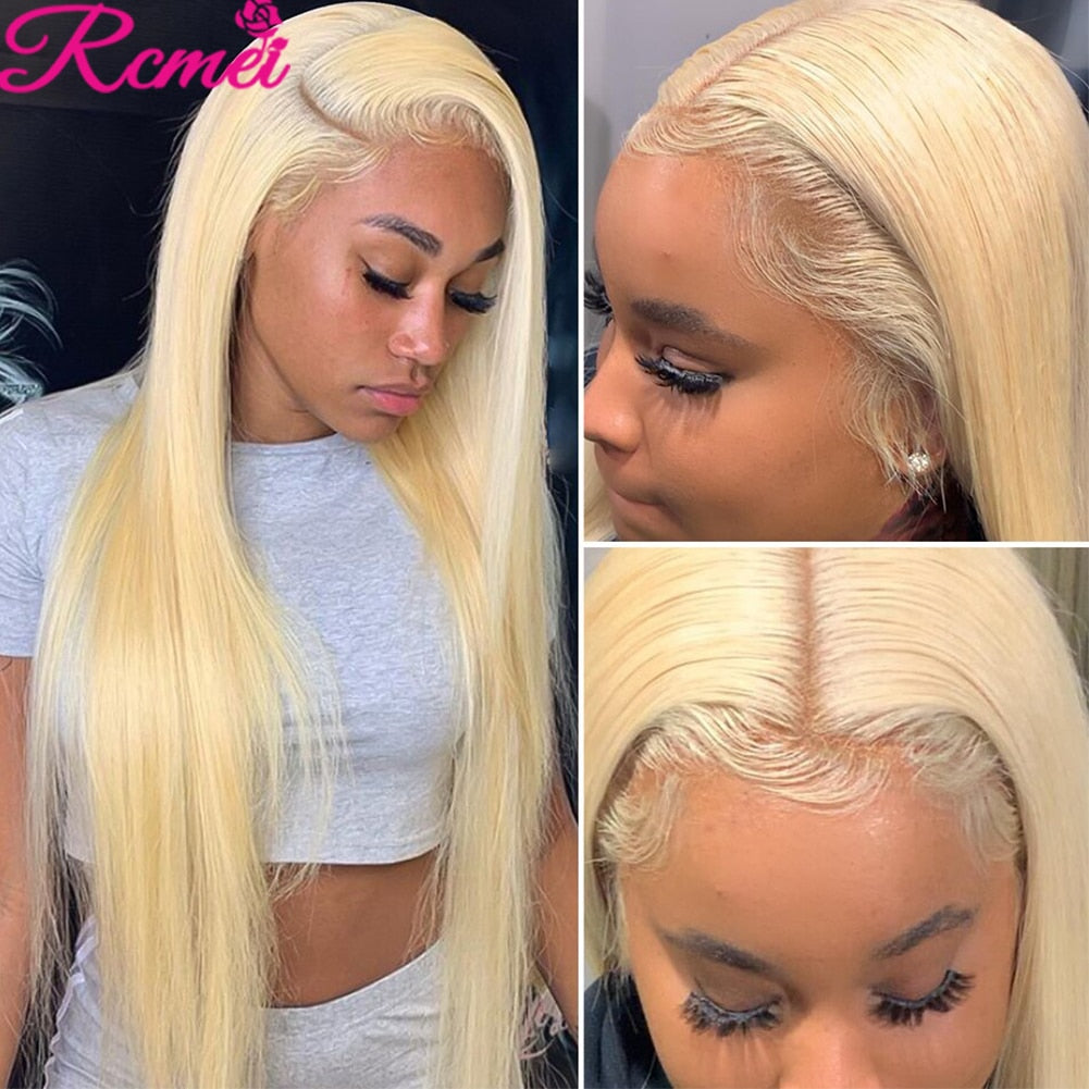Blonde HD Lace Front Straight Human Hair Wig