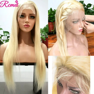 Blonde HD Lace Front Straight Human Hair Wig