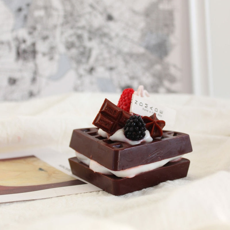 Waffle Supreme Dessert Candle