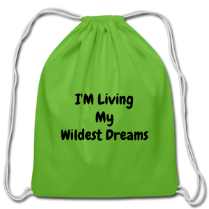 Living My Dreams Drawstring Bag - clover