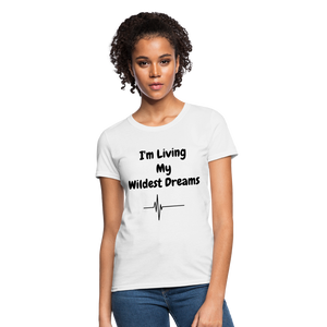 LIVING MY WILDEST DREAMS TSHIRT - white