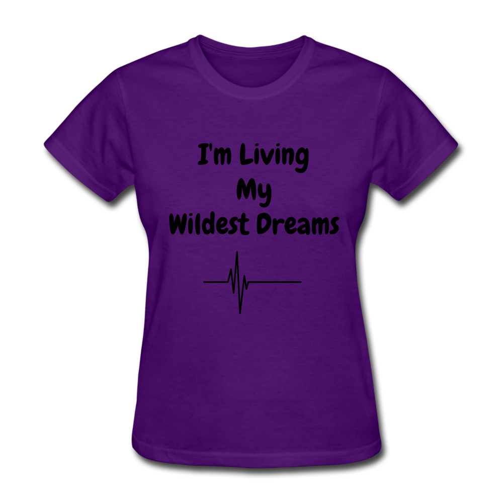 LIVING MY WILDEST DREAMS TSHIRT - purple