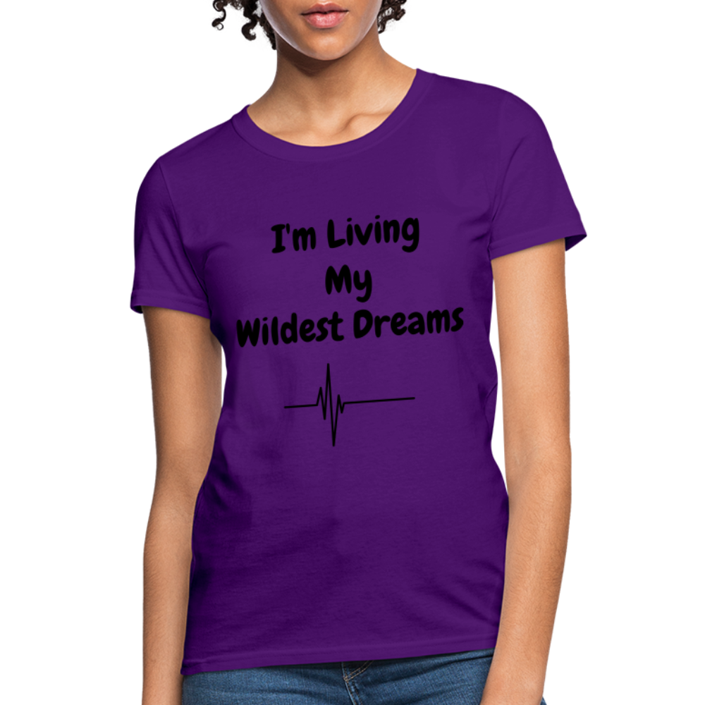 LIVING MY WILDEST DREAMS TSHIRT - purple