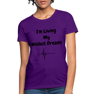 LIVING MY WILDEST DREAMS TSHIRT - purple