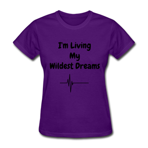 LIVING MY WILDEST DREAMS TSHIRT - purple