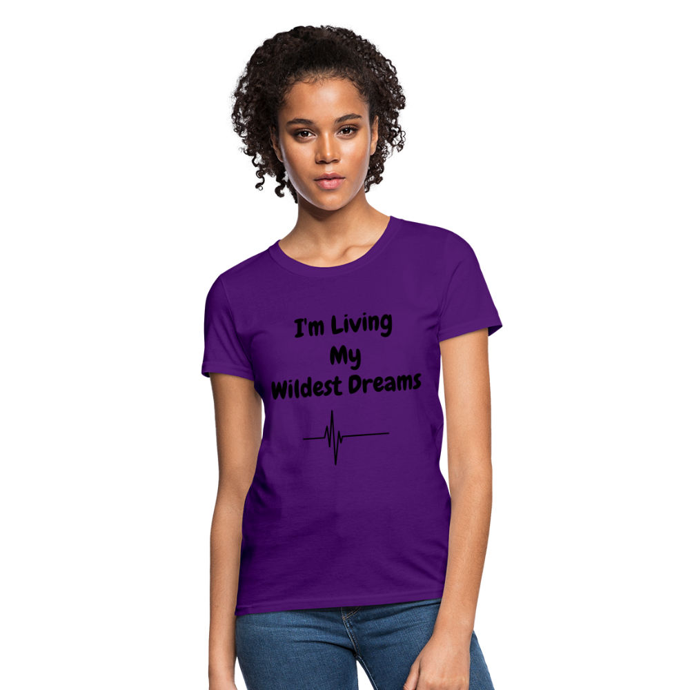 LIVING MY WILDEST DREAMS TSHIRT - purple