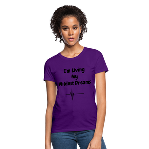 LIVING MY WILDEST DREAMS TSHIRT - purple