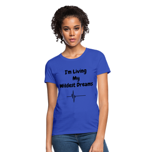 LIVING MY WILDEST DREAMS TSHIRT - royal blue