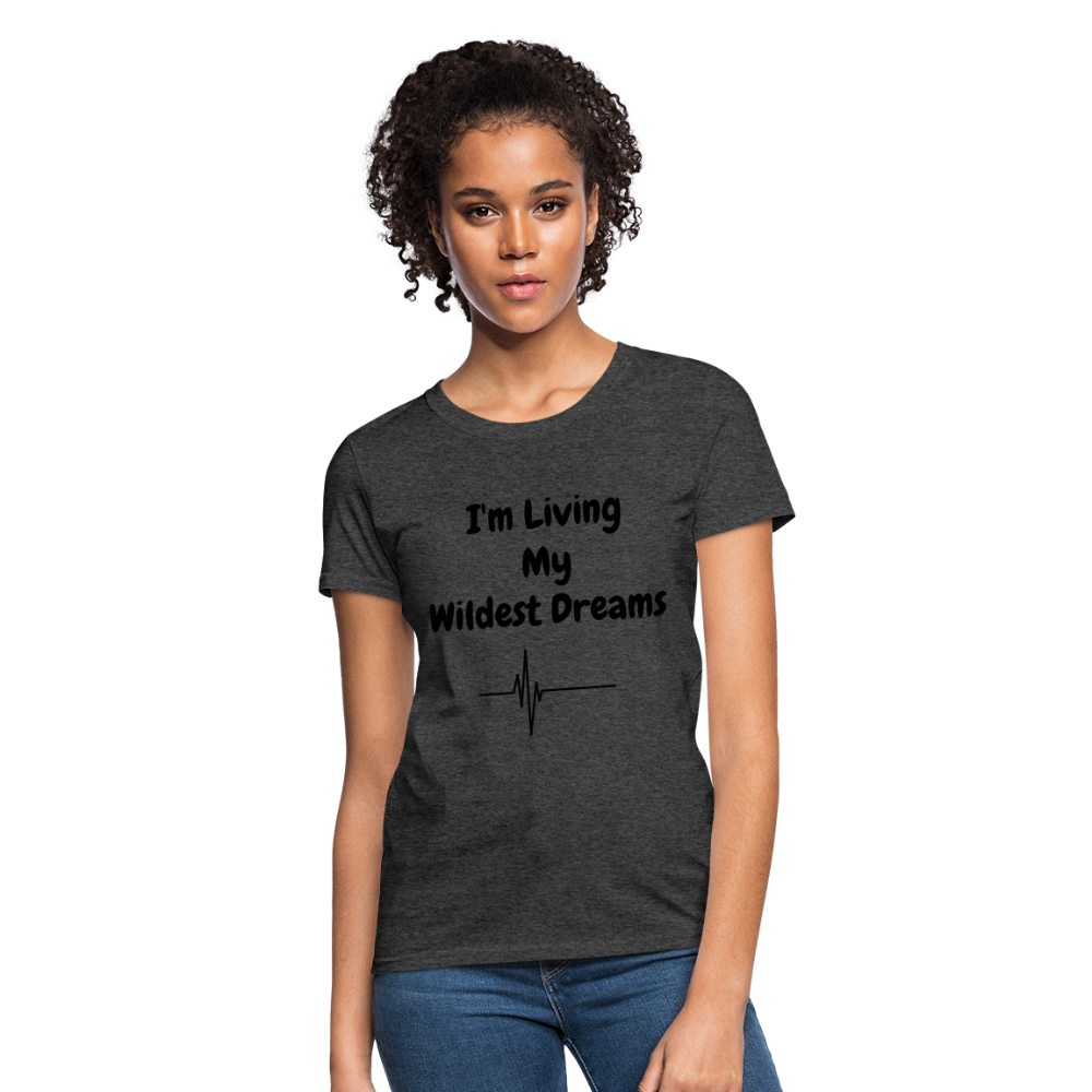 LIVING MY WILDEST DREAMS TSHIRT - heather black
