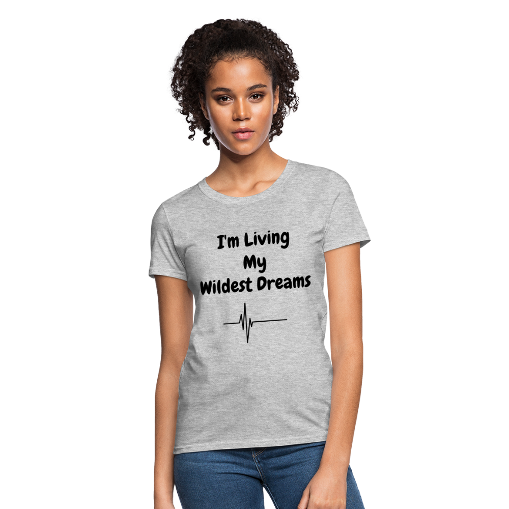 LIVING MY WILDEST DREAMS TSHIRT - heather gray