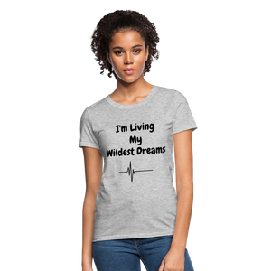LIVING MY WILDEST DREAMS TSHIRT - heather gray