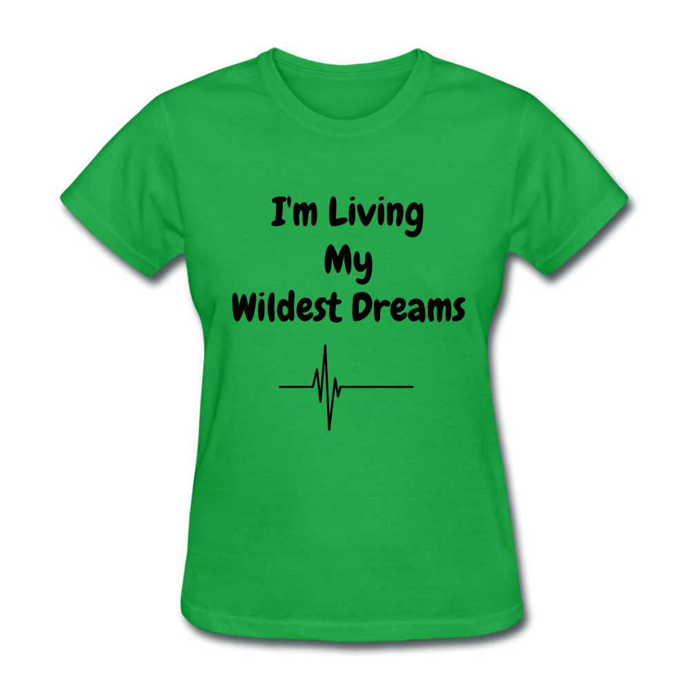 LIVING MY WILDEST DREAMS TSHIRT - bright green