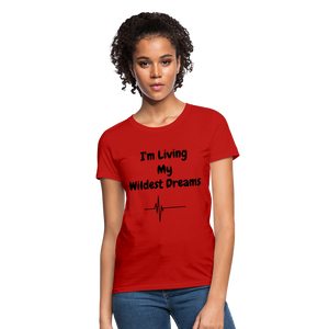 LIVING MY WILDEST DREAMS TSHIRT - red