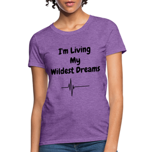 LIVING MY WILDEST DREAMS TSHIRT - purple heather