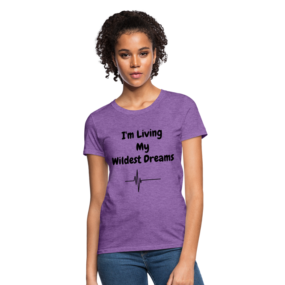LIVING MY WILDEST DREAMS TSHIRT - purple heather
