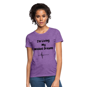 LIVING MY WILDEST DREAMS TSHIRT - purple heather