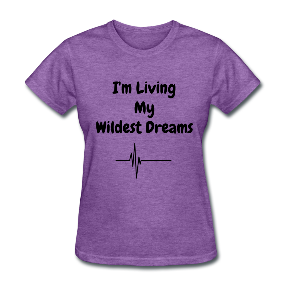 LIVING MY WILDEST DREAMS TSHIRT - purple heather