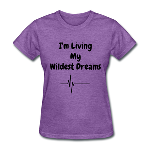LIVING MY WILDEST DREAMS TSHIRT - purple heather