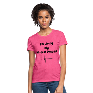 LIVING MY WILDEST DREAMS TSHIRT - heather pink
