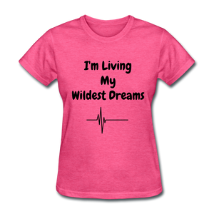 LIVING MY WILDEST DREAMS TSHIRT - heather pink