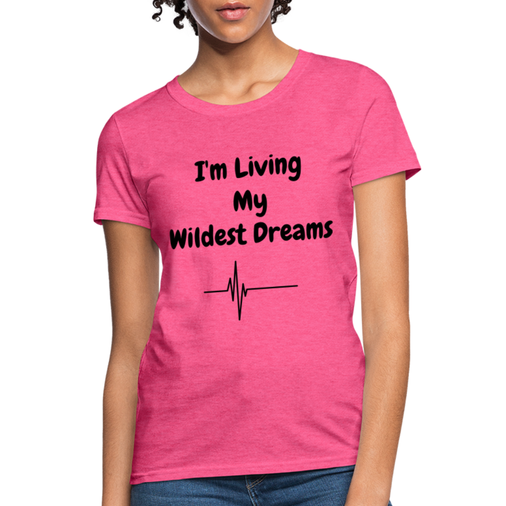 LIVING MY WILDEST DREAMS TSHIRT - heather pink
