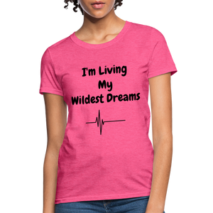 LIVING MY WILDEST DREAMS TSHIRT - heather pink
