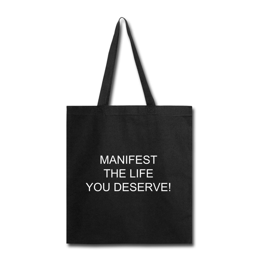 Living My Dreams Tote Bag. - black