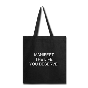 Living My Dreams Tote Bag. - black