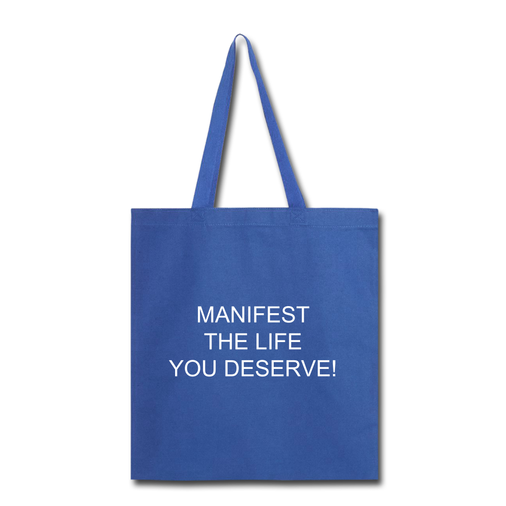 Living My Dreams Tote Bag. - royal blue