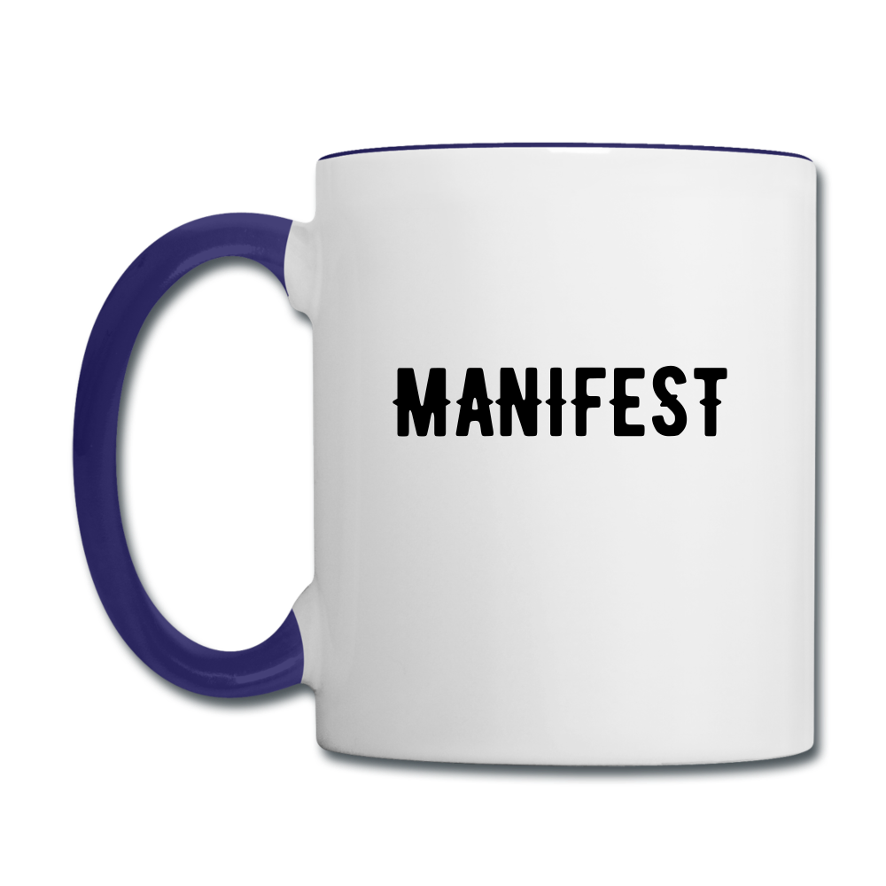 Find a Way or Make One Mug - white/cobalt blue
