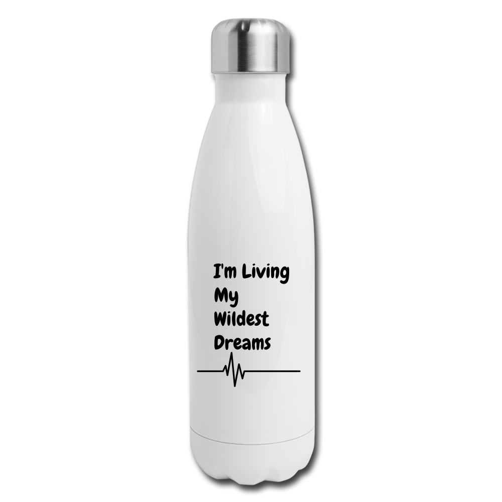 Insulated Stainless Steel Water Bottle - white