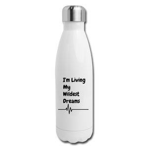 Insulated Stainless Steel Water Bottle - white