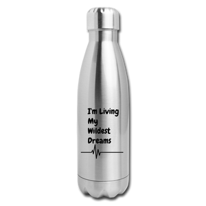 Insulated Stainless Steel Water Bottle - silver