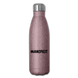 Insulated Stainless Steel Water Bottle - pink glitter