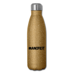 Insulated Stainless Steel Water Bottle - gold glitter