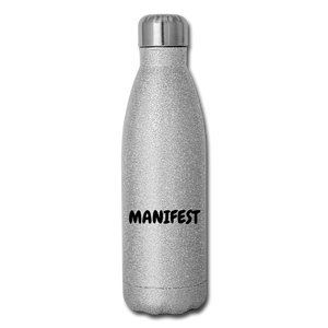 Insulated Stainless Steel Water Bottle - silver glitter