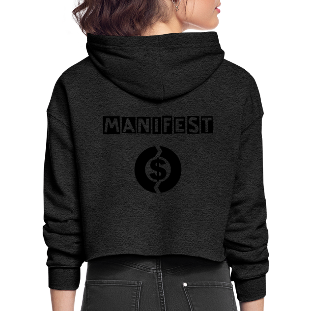 Living My Wildest Dreams Cropped Hoodie - deep heather
