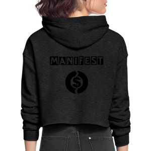 Living My Wildest Dreams Cropped Hoodie - deep heather